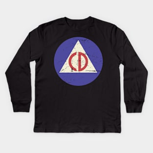 Cold War Civil Defense Fallout Shelter Icon Kids Long Sleeve T-Shirt